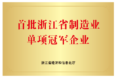 喜報！首批浙江（jiāng）省製造業單（dān）項冠軍企業！