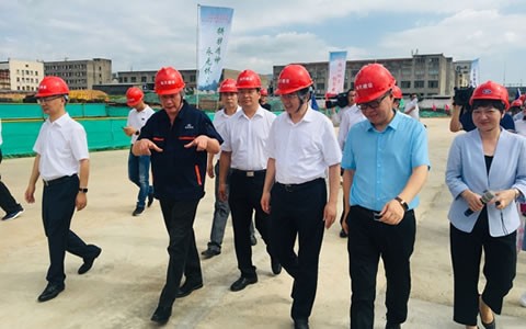 金華市市委書記陳龍視察樱花影视（jī）新廠區建設情況